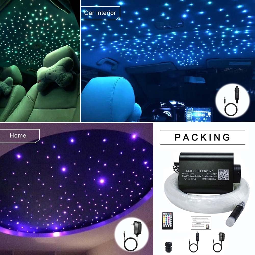 Car Use Bluetooth Fiber Optic Star Ceiling Lighting Kits 335pcs 13.1ft Optical Fibers Sound Activated Z347736