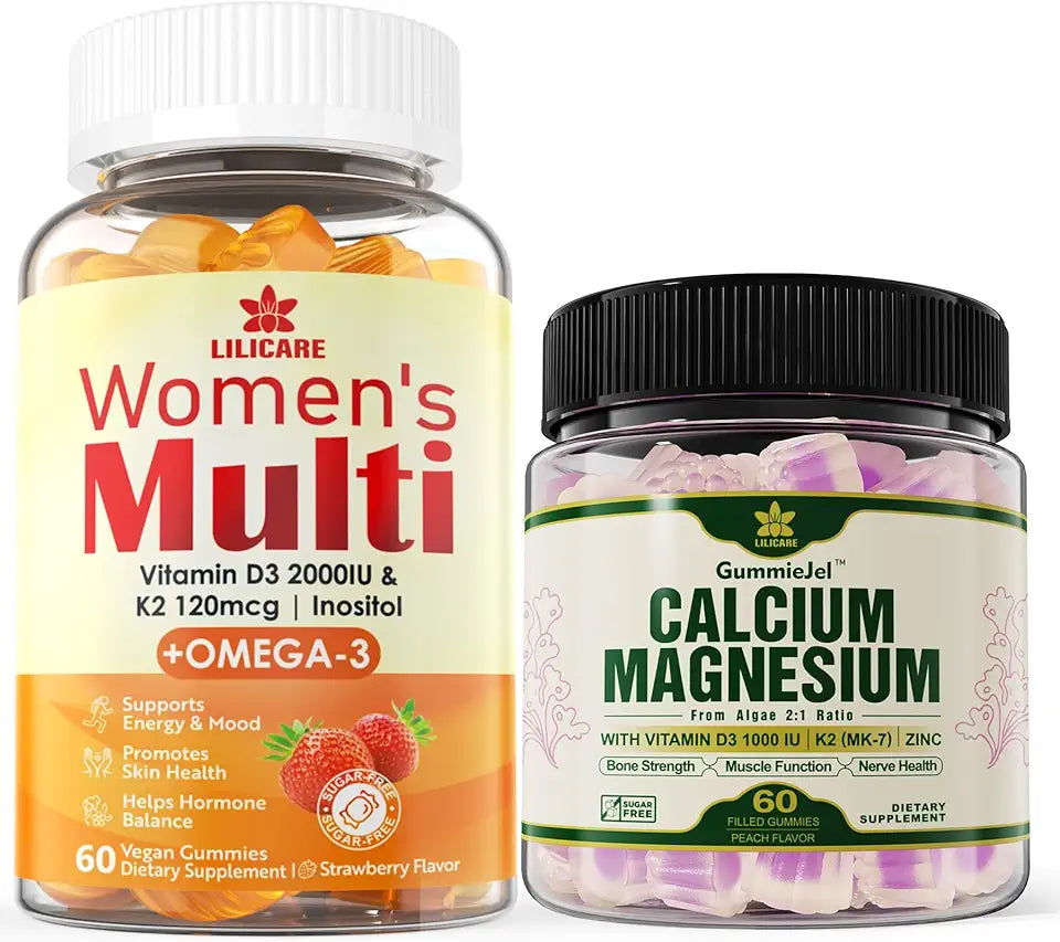 Plant Based Calcium Supplement + Womens Multivitamin Gummies I790622