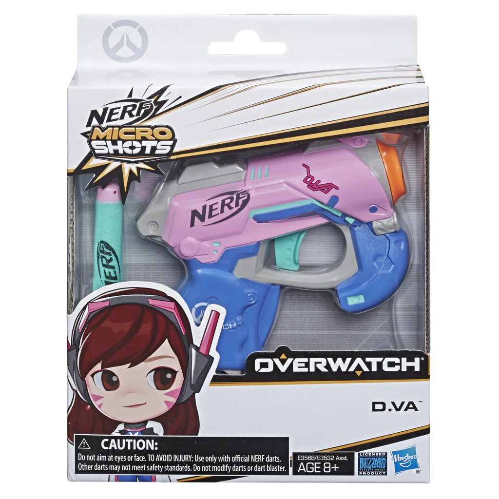 Nerf MicroShots Overwatch D.Va, Includes 2 Darts I779