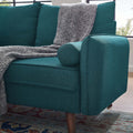 Teal Upholstered Fabric Loveseat B202791