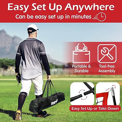 7x7ft Baseball Softball Pitching Net with Carry Bag G441