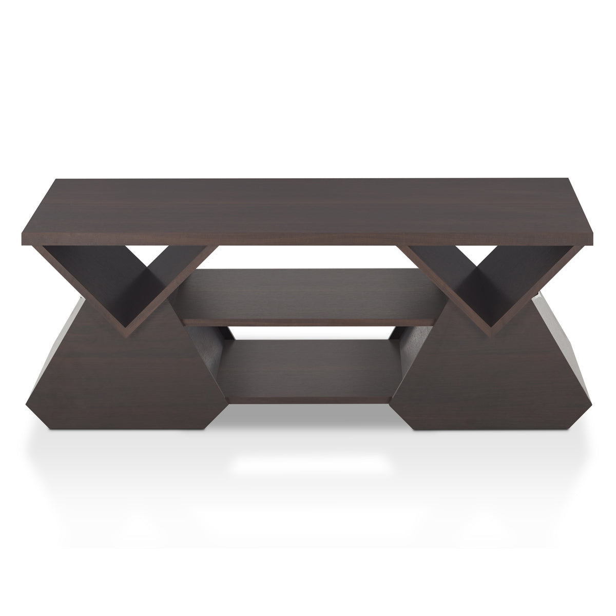 Espresso Wood Storage Coffee Table Q481
