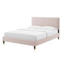 King Size Velvet Platform Bed Frame F650