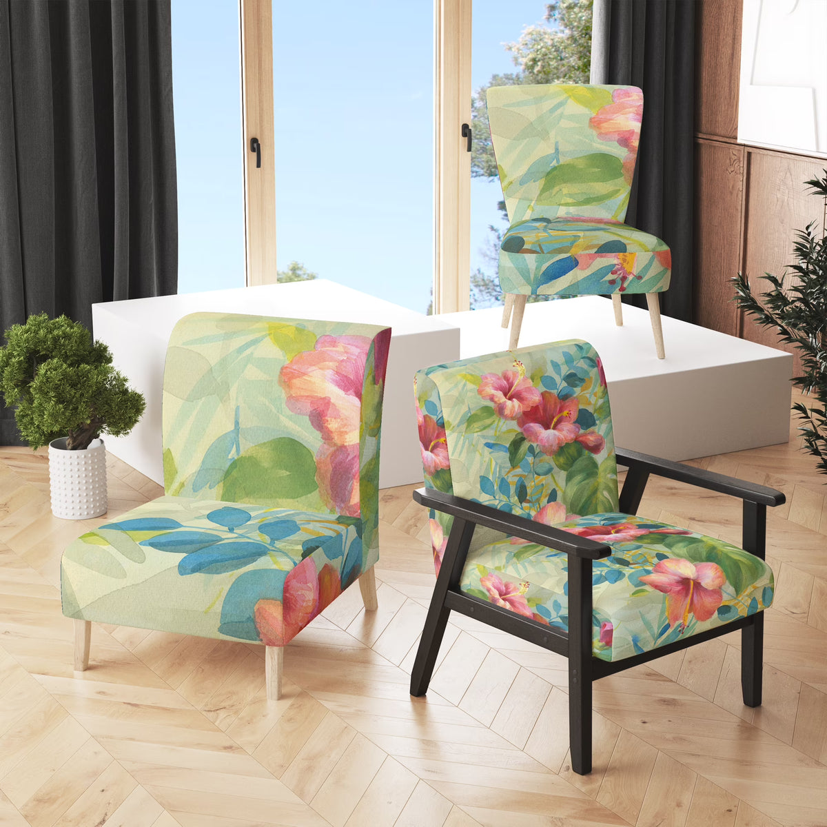 Upholstered Traditional Accent Chair N569289