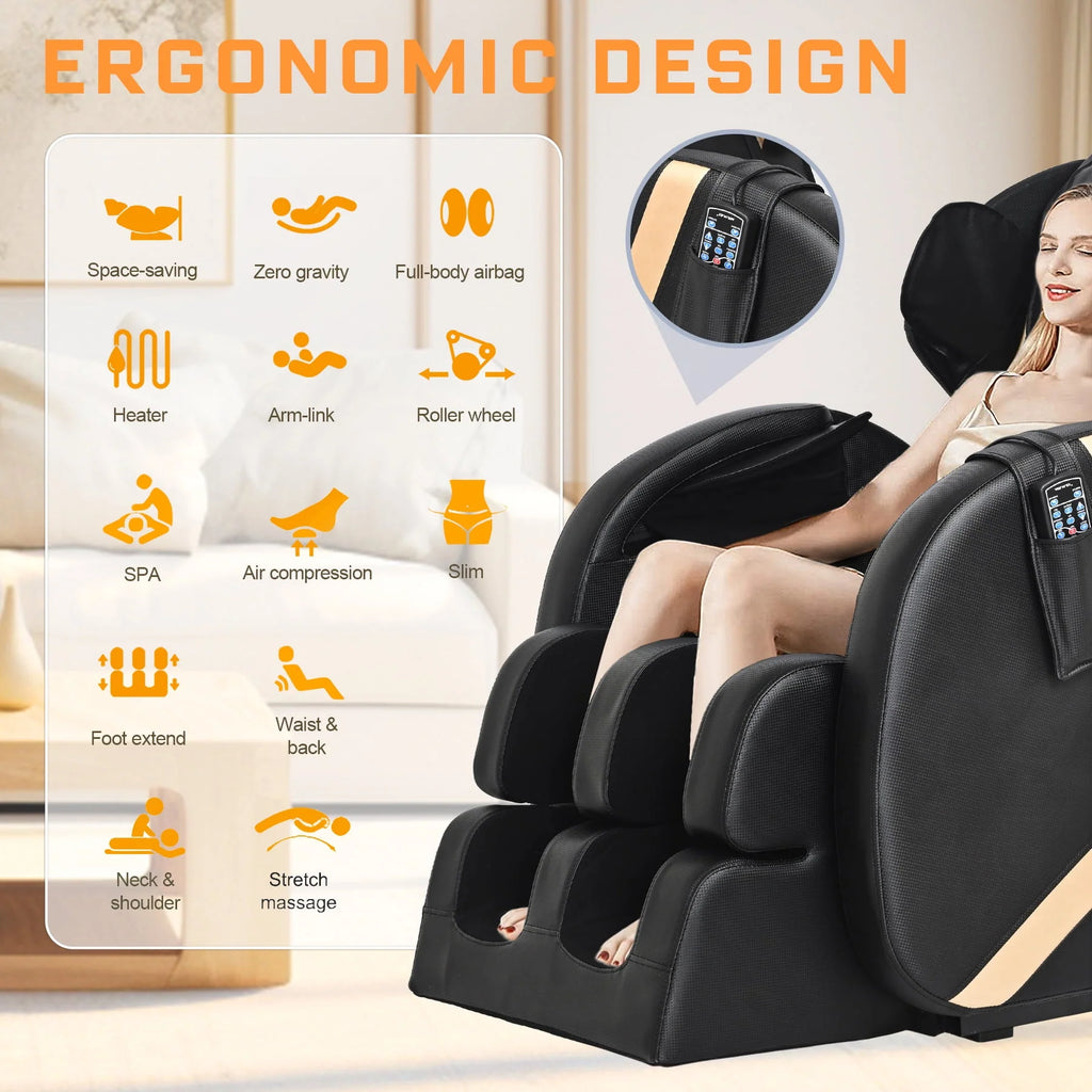 Small Zero Gravity Full Body Massage Chair with Heating and Airbags D71501