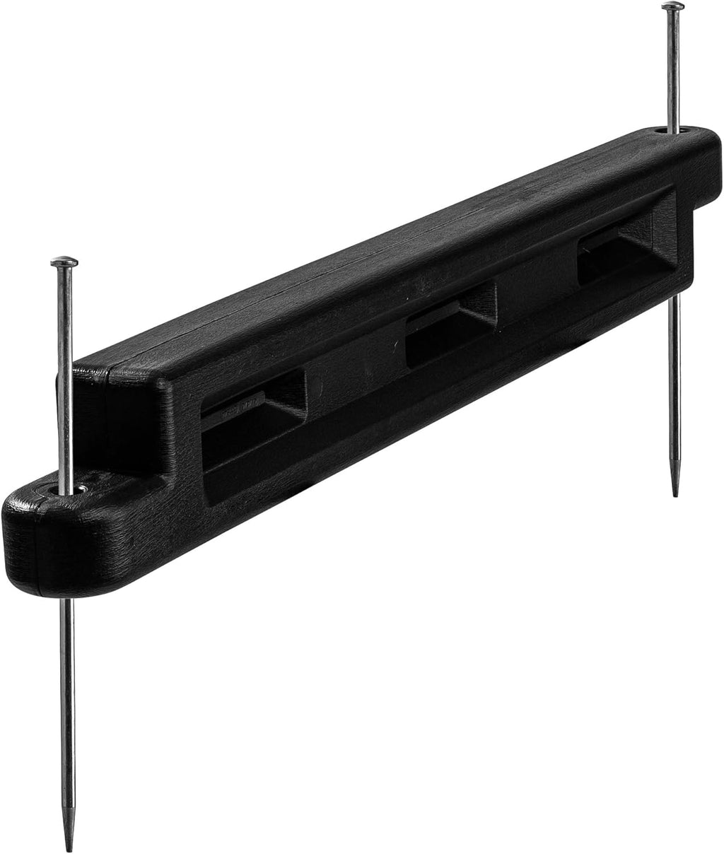 Black Plastic Interlocking Playground Edging Border, 52" L X 4" W X 6" H (2 Pack) G94708