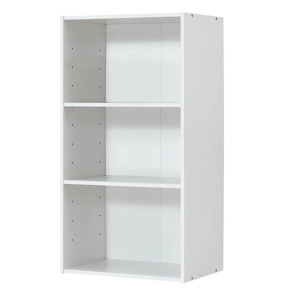 White 3 Shelf Bookcase Storage Cabinet E389