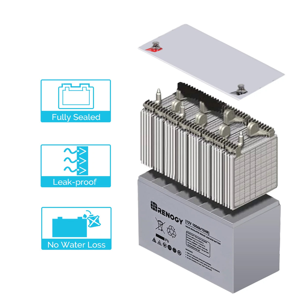 12 Volt 100Ah Deep Cycle AGM Battery H403