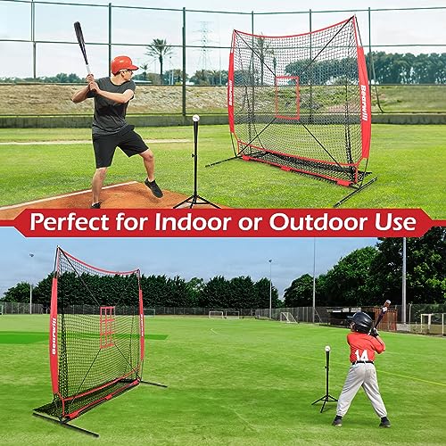 7x7ft Baseball Softball Pitching Net with Carry Bag G441