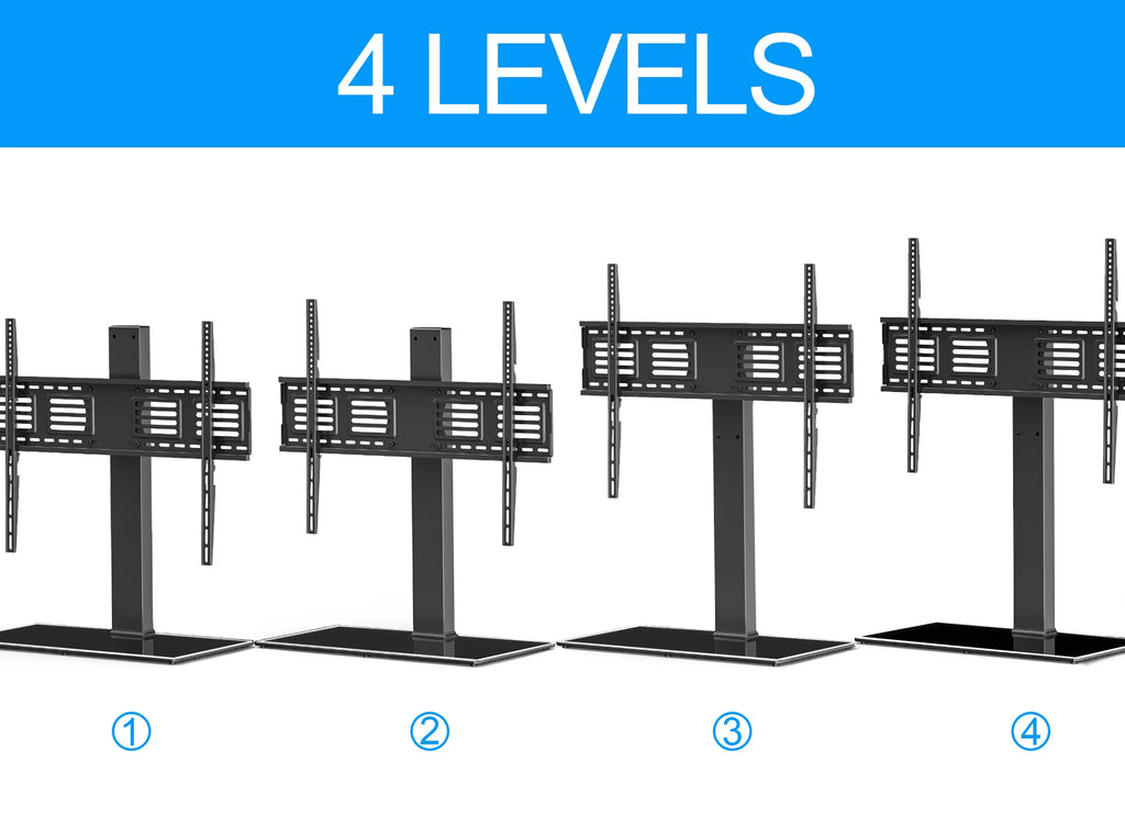 Universal Tabletop TV Stand up to 80 inch Flat Screen TV, Black G9695