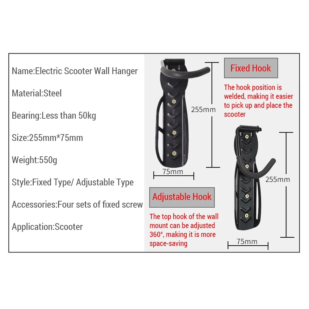 Steel Wall Mount Hangers for Electric Scooters G32077