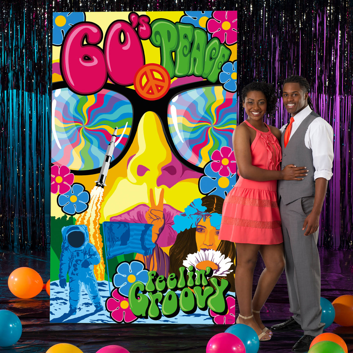 7 ft. Through The Decades 60s Background H648