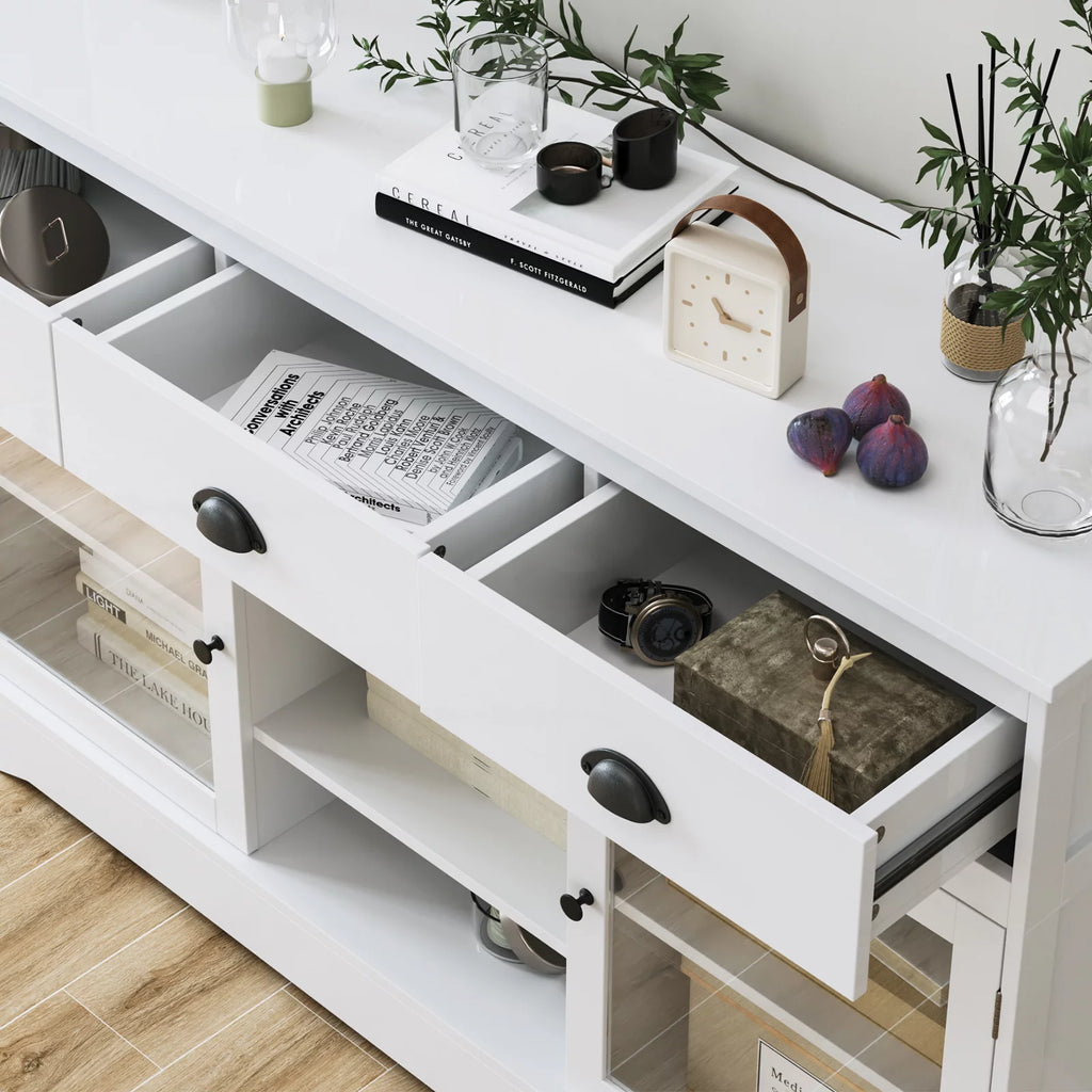 White 3 Drawer Sideboard Buffet X818300