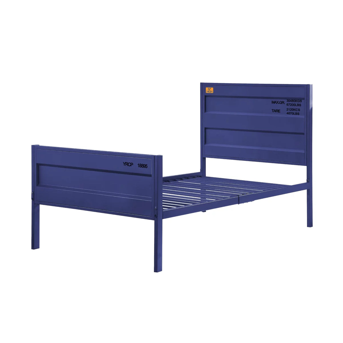 Metal Twin Size Bed with Straight Leg Support E21731