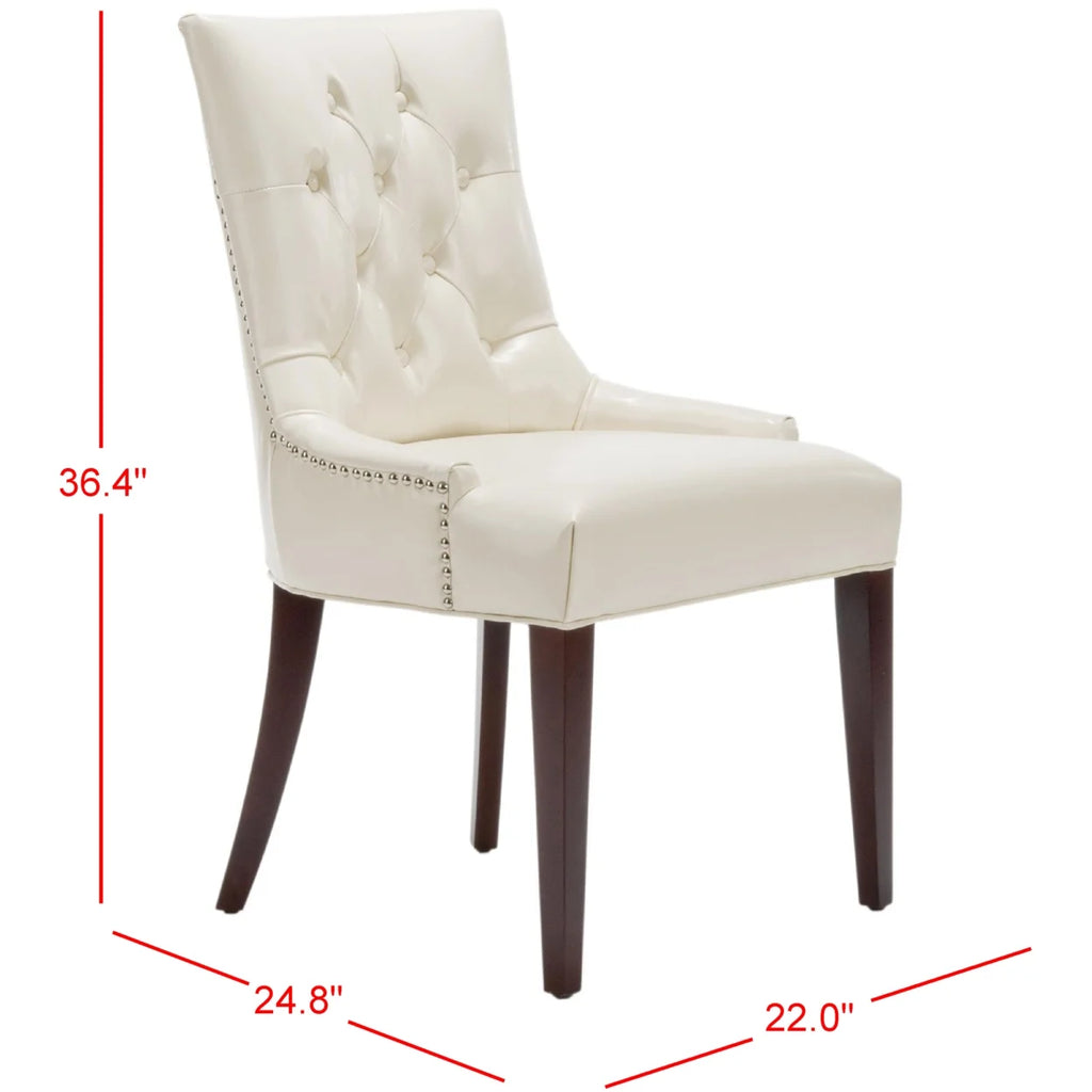 Tufted Chair Nickel Nail Head Cream U72137