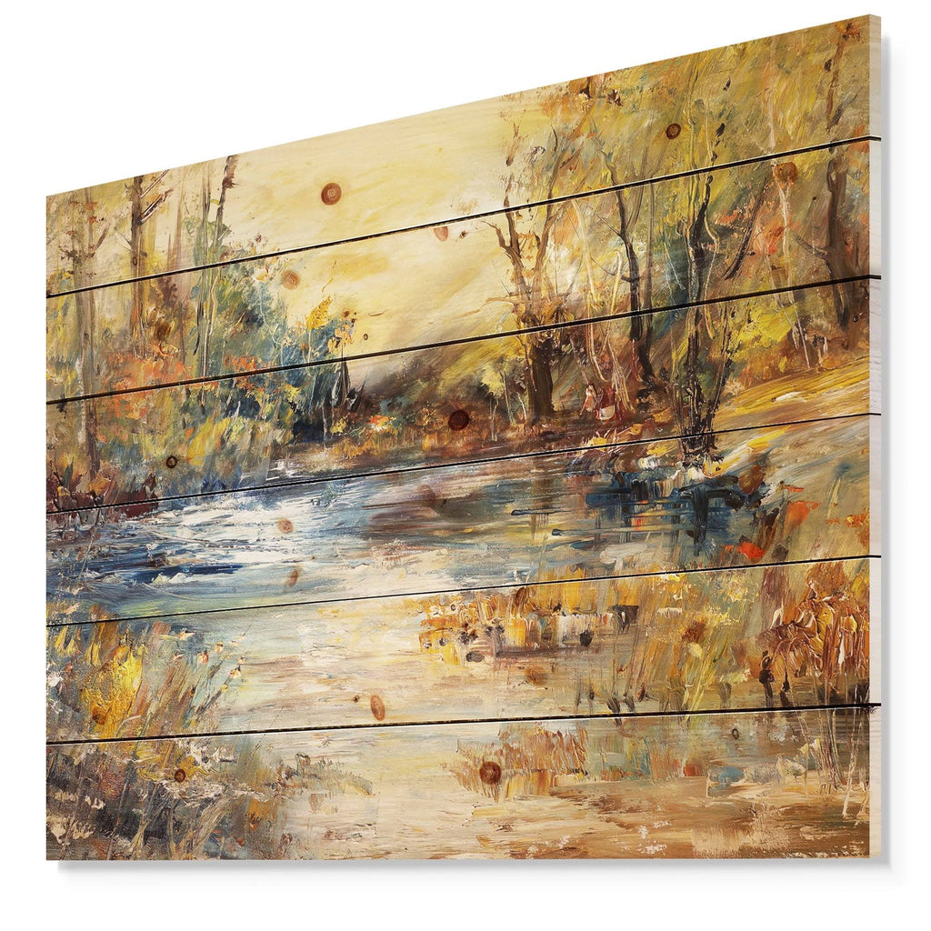 Natural Pine Wood Landscape Print H278