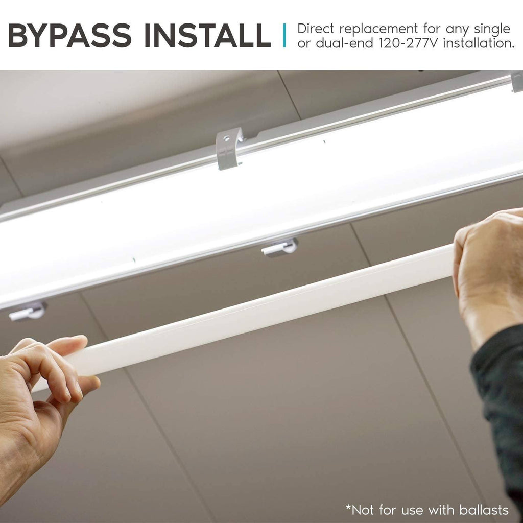 4ft LED Tube Light, T5 HO, 25W, 3500K Natural White, 3300 Lumens P3141