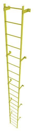 Safety Yellow 8-Rung Fixed Steel Ladder V869848