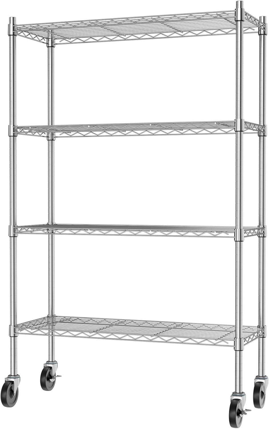 Chrome 5 Tier Rolling Metal Utility Cart Y927942