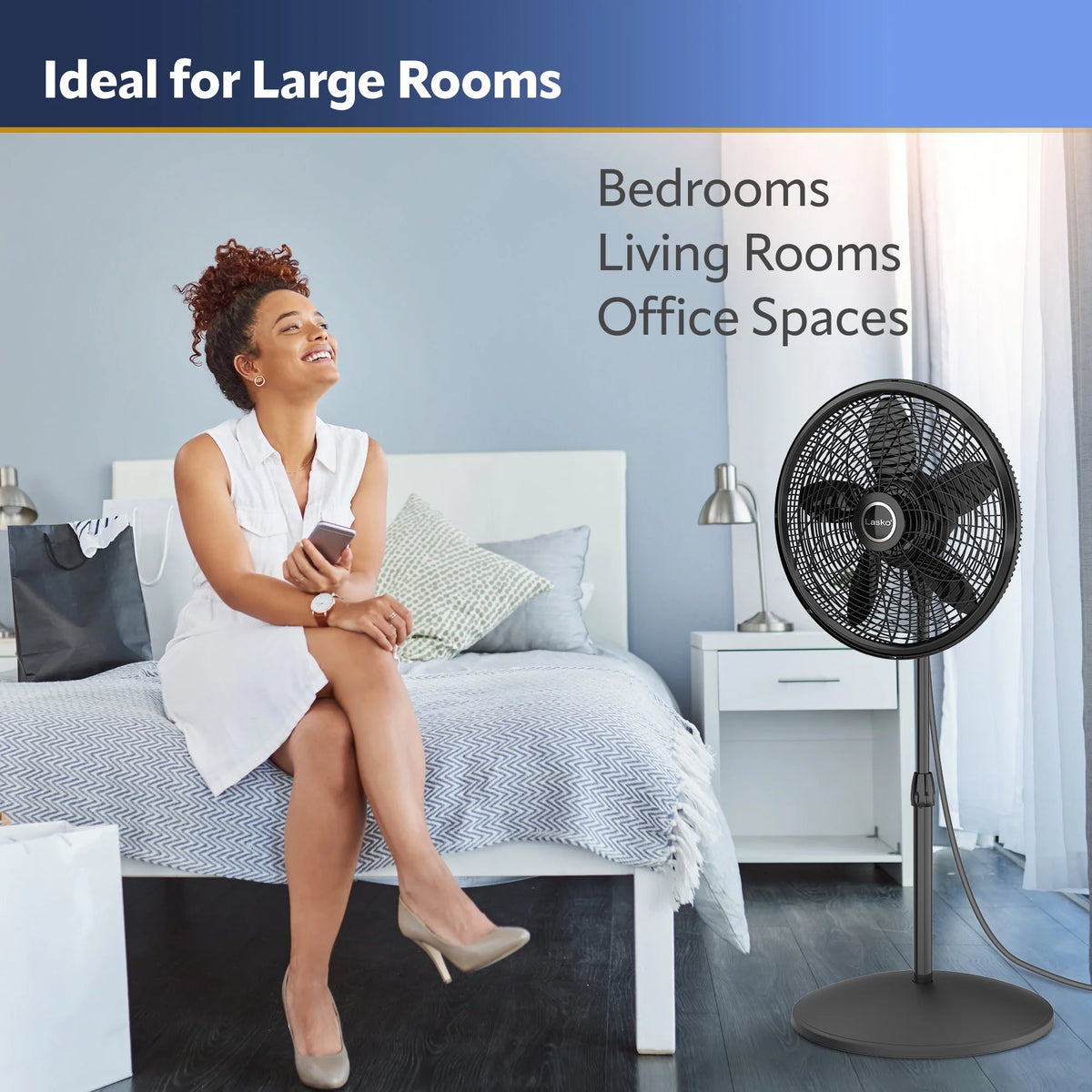 18 Oscillating 3-Speed Pedestal Fan A3521