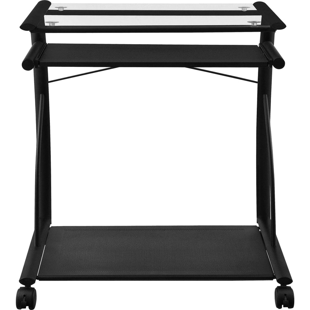 Black Mobile Computer Cart/Desk E18603