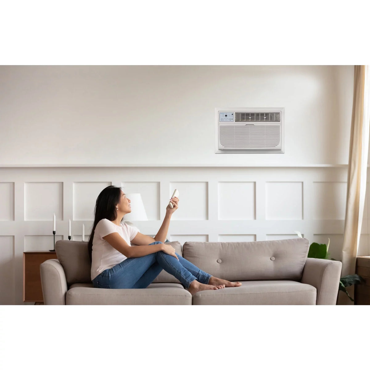 10,000 BTU 115-Volt Through-the-Wall Air Conditioner with Remote, White Y4676