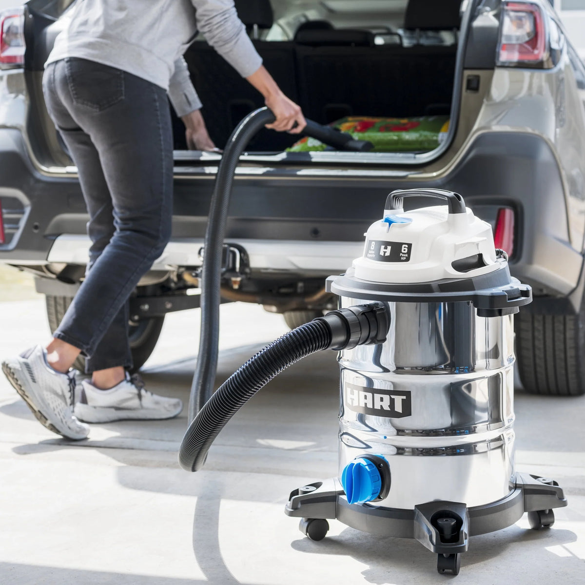 8 Gallon 6 Peak HP Stainless Steel Wet/Dry Vacuum N107