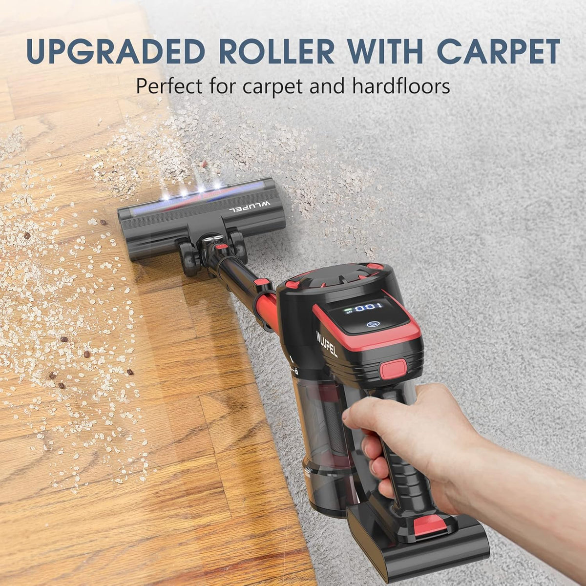 Cordless 250W Stick Vacuum Cleaner with LED Display Q2651