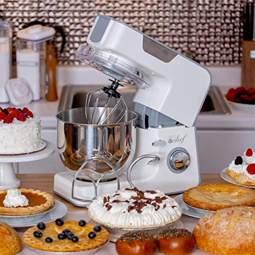 550W 8-Speed Kitchen Stand Mixer with Stainless Steel Bowl S327147