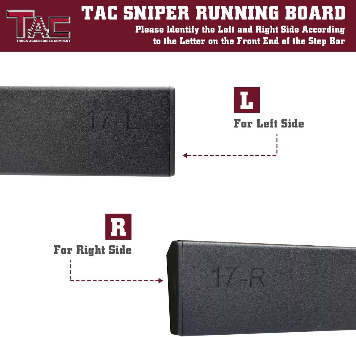 Black 2pcs Running Boards Side Steps R31773