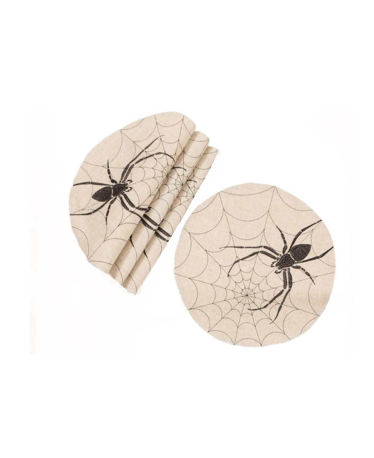 Halloween Spiders Double Layer 16-inch Placemats, Set of 4 E6091