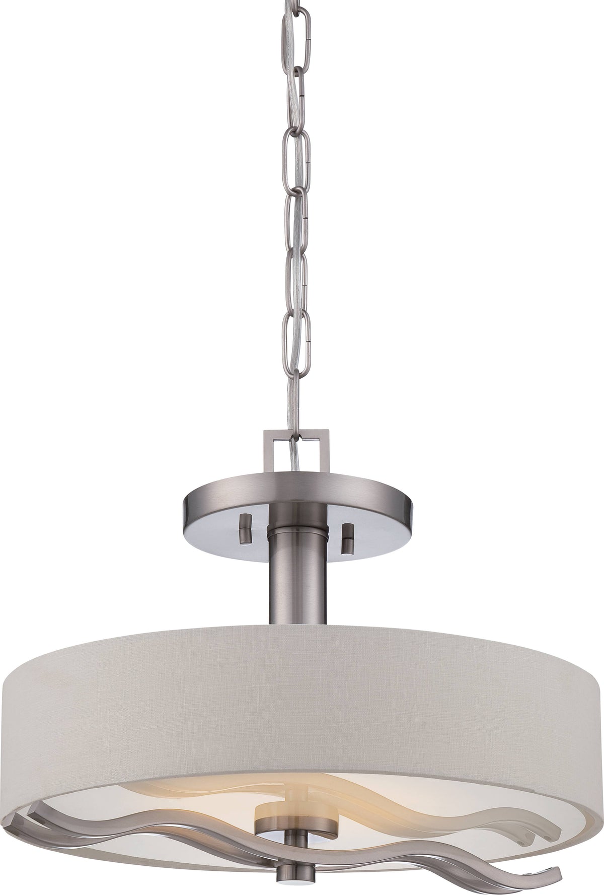 Nickel LED Semi Flush Light Y210562