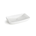 White Rectangular Vessel Bathroom Sink A217996