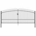 Double Door Fence Gate with Spear 157.5"x88.6" U288