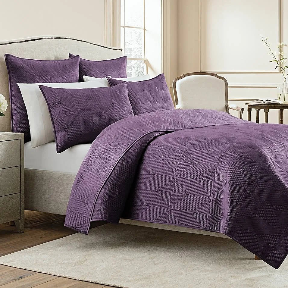 Twin Purple Coverlet K896