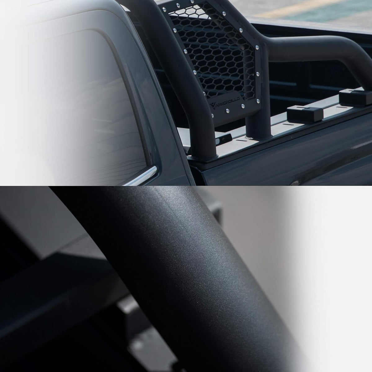 Matte Black Truck Bed Roll Bar with Tire Carrier E327