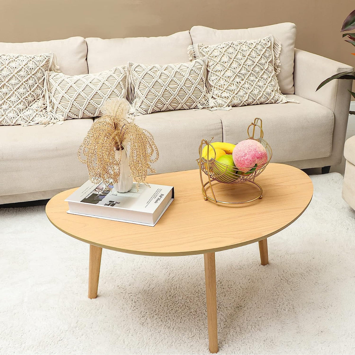 Small Black Oval Coffee Table T44836