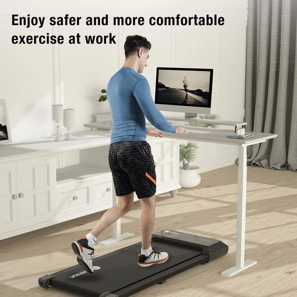 Under Desk Treadmill 2 in 1 Portable Walking Pad 2.5HP C33766