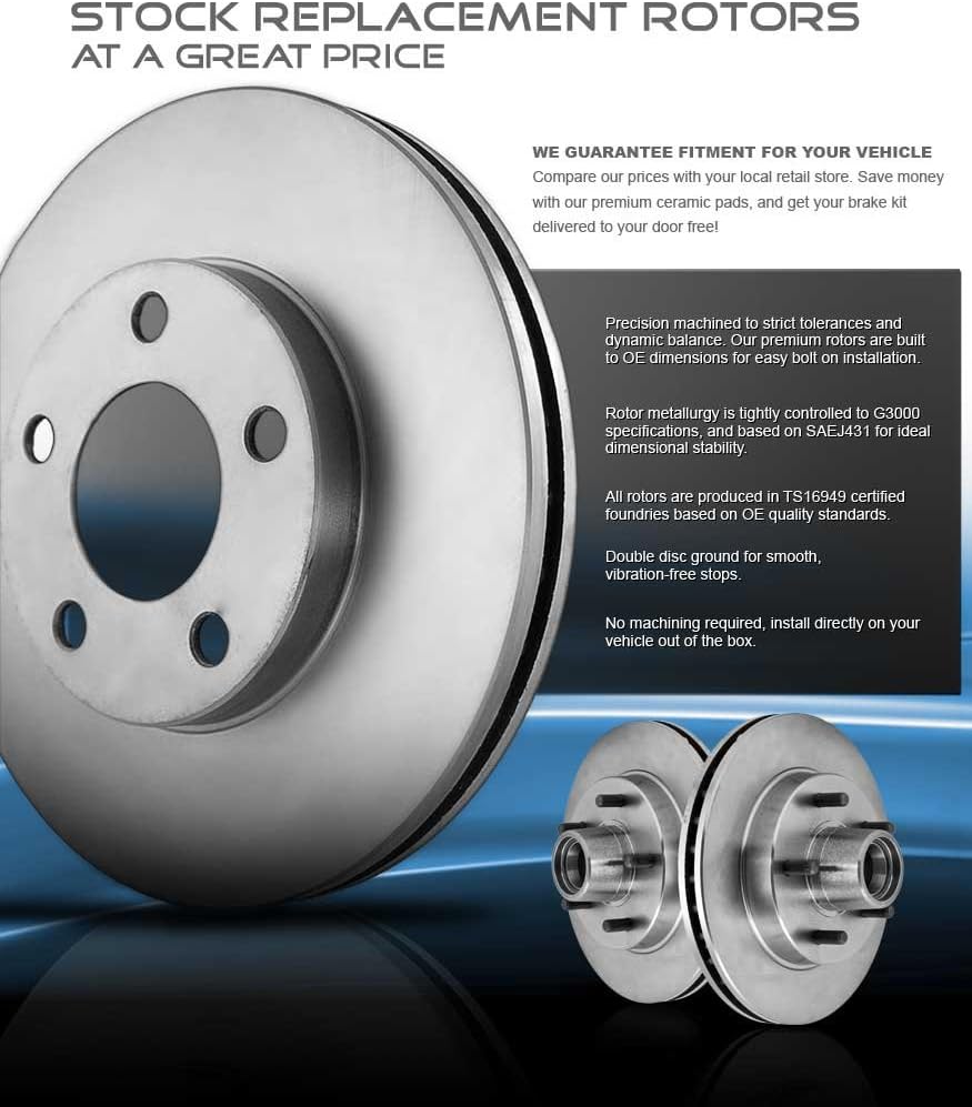 8 Lug Brake Rotors Ceramic Pads Hardware M832813