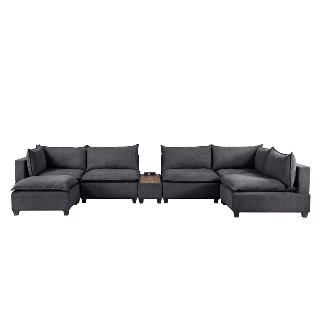 7 Piece Sectional in Dark Gray P903