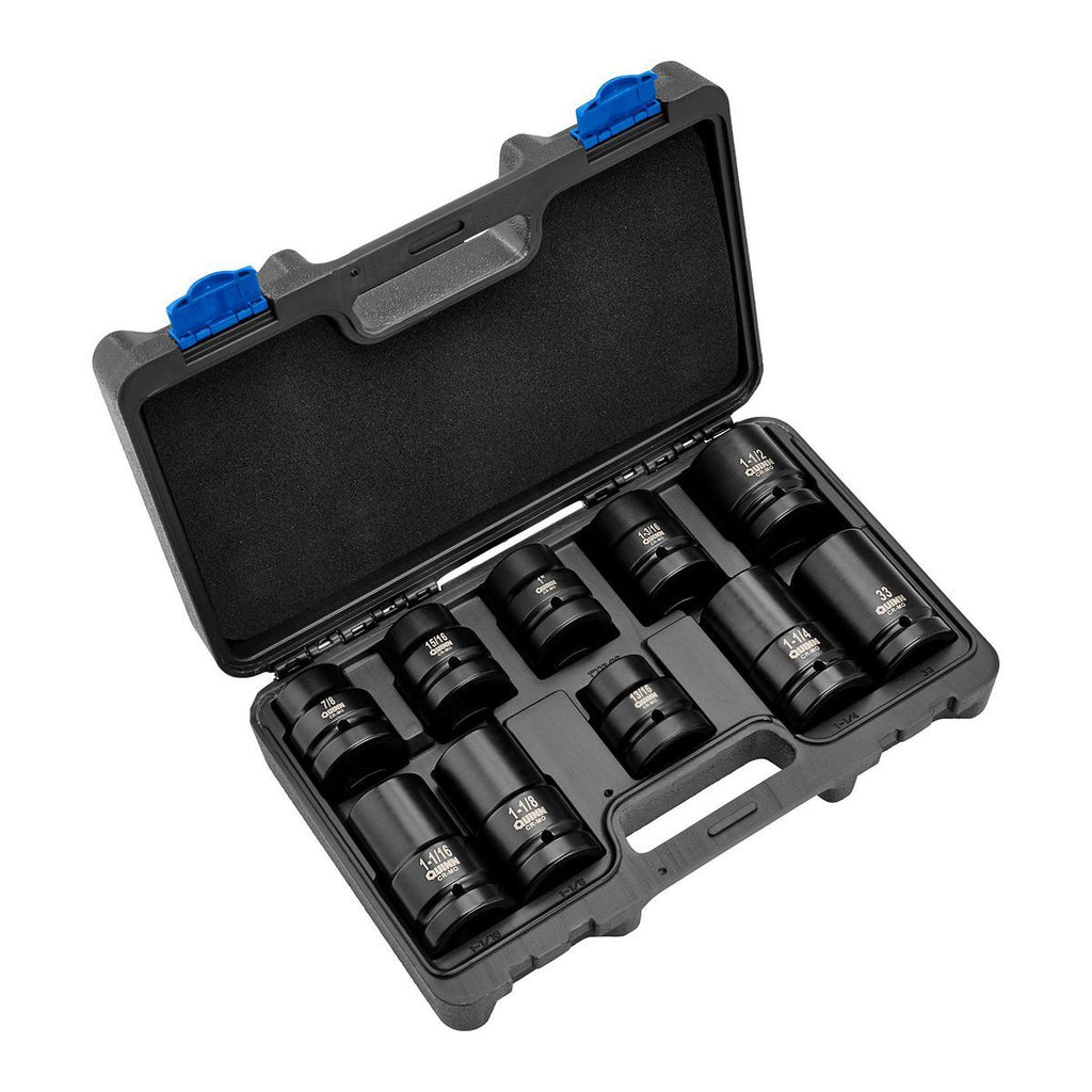 1 in. Drive SAE and Metric Impact Set, 10-Piece I849137