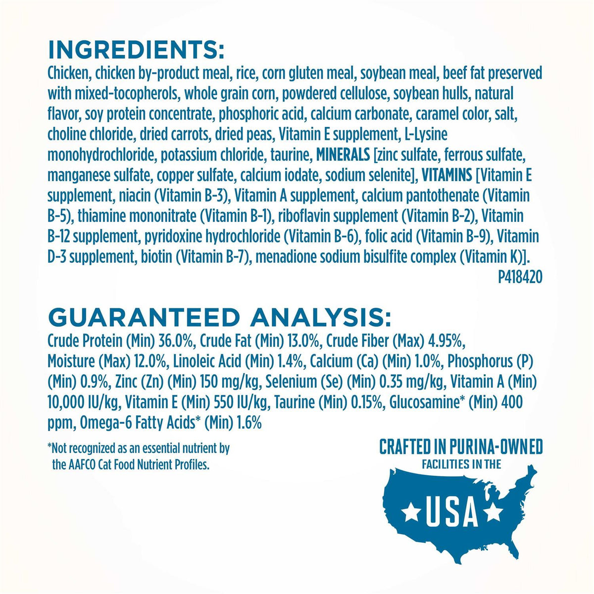 High Protein Natural Senior Dry Cat Food D54587