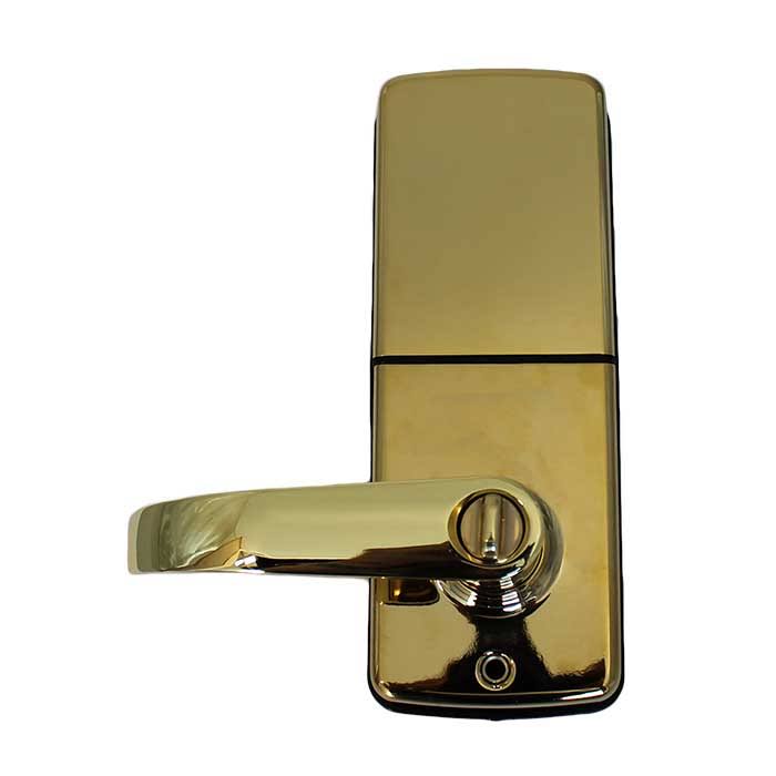 Bright Brass Electronic Lever Lock V69065