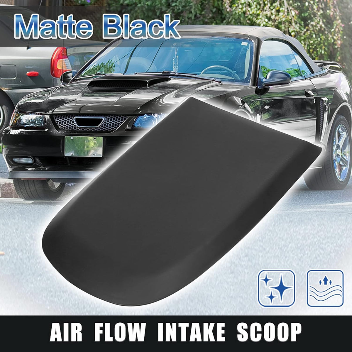 Matte Black Car Hood Scoops Ventilation for Mustang GT 2005-2014 Z5852