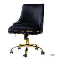 Black Nailhead Swivel Task Chair W1628