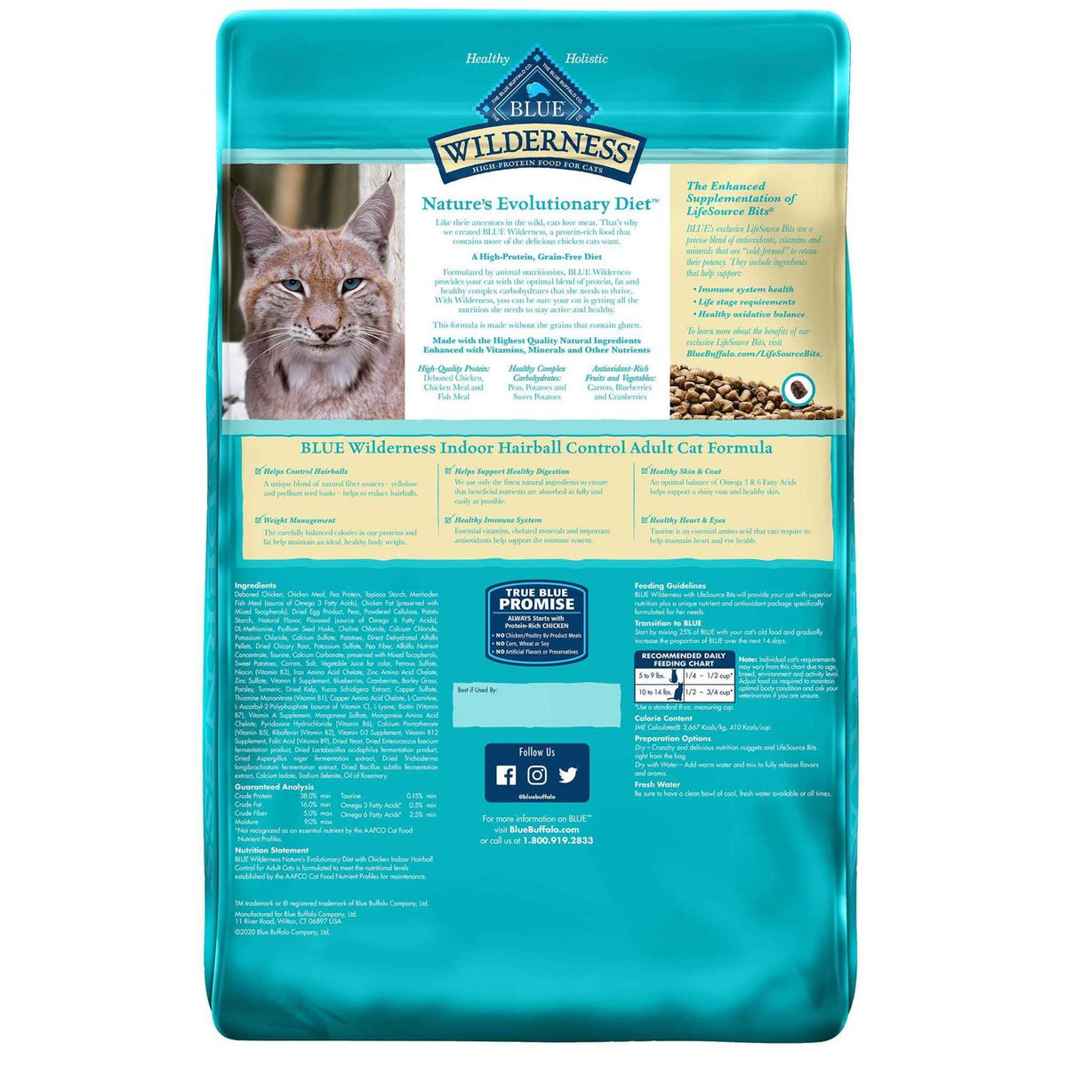 Blue Indoor Hairball Control Cat Dry Food P4629