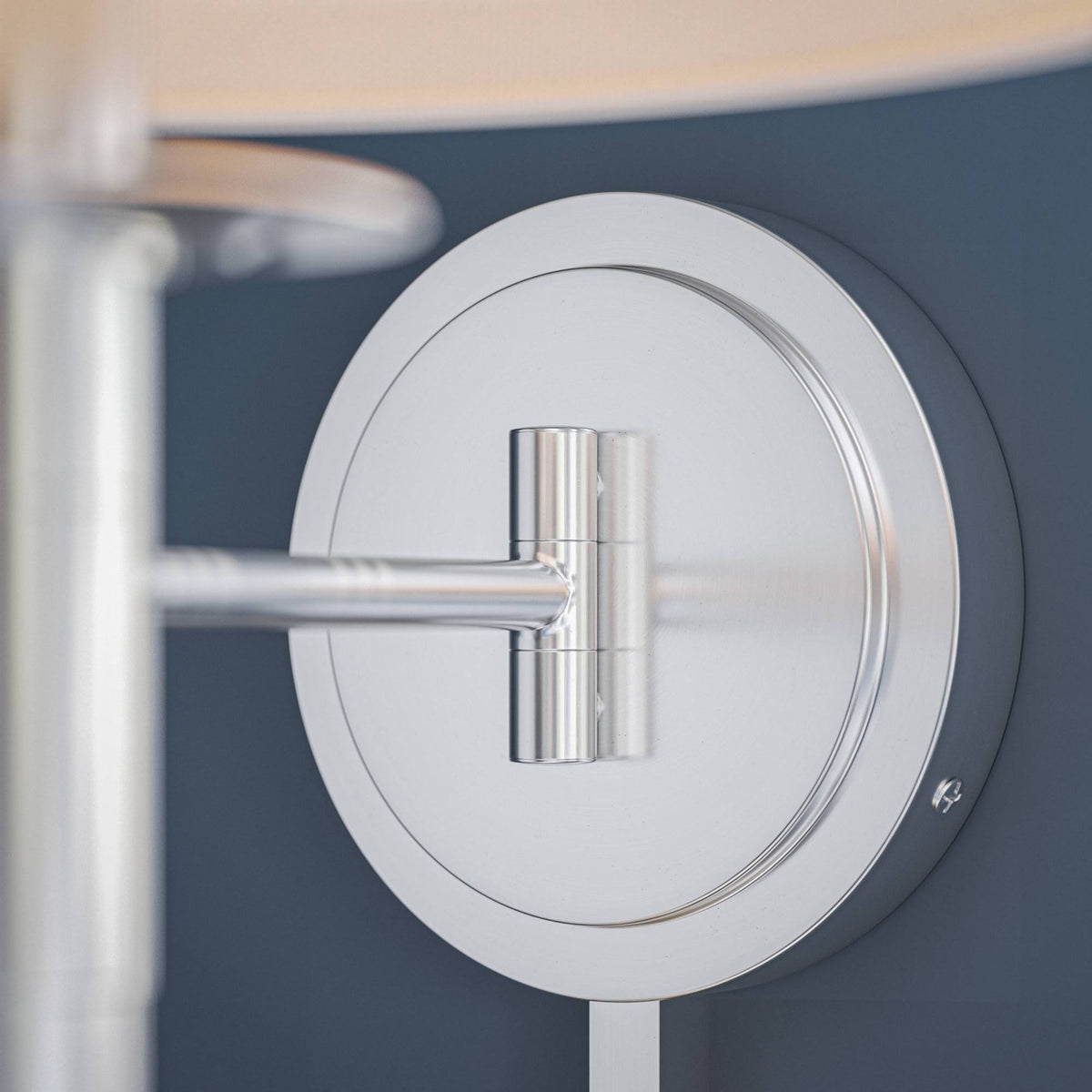 Brushed Steel Swing Arm Wall Lamp D9505