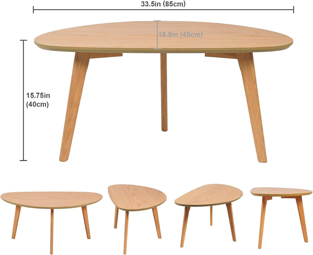 Small Black Oval Coffee Table T44836