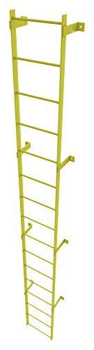 Safety Yellow 8-Rung Fixed Steel Ladder V869848