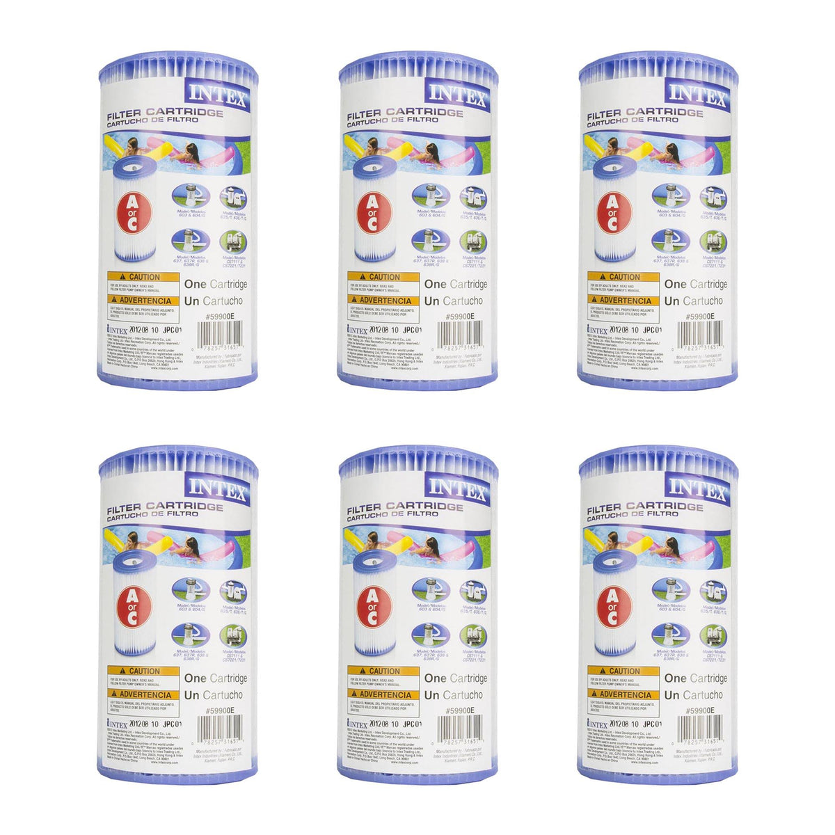 Pool Filter Pump Cartridge 6 Pack Y2037